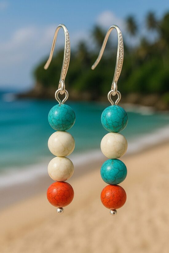 Dabīgo pērļu auskari "Bali talismans"